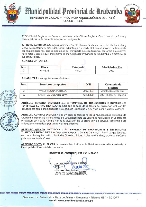 RESOLUCION MPU - 670-2022 SUMAQ TIKA-3